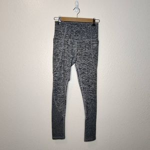 Calia Marled Heather Gray Space Dye Ribbed Shaping Outlines Size Small